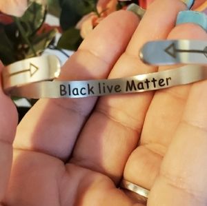 3/$15 BLM NWT STAINLESS STEEL BRACELET W DEFECT CUSTOM MADE. UNISEX.